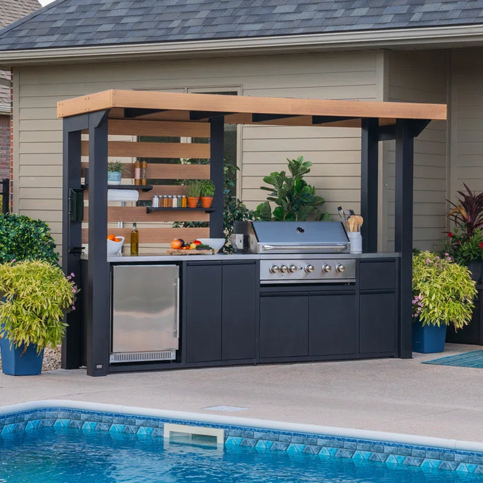 Outdoor Küche mit Grillstation & Überdachung