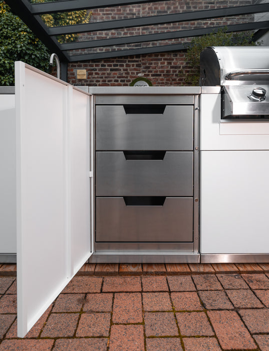 OKG® classic one | Premium Outdoor Küche Komplettset inkl. Grill, Spüle & Kühlschrank