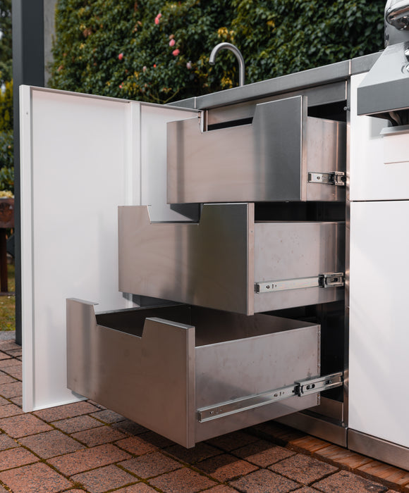 OKG® classic one | Premium Outdoor Küche Komplettset inkl. Grill, Spüle & Kühlschrank