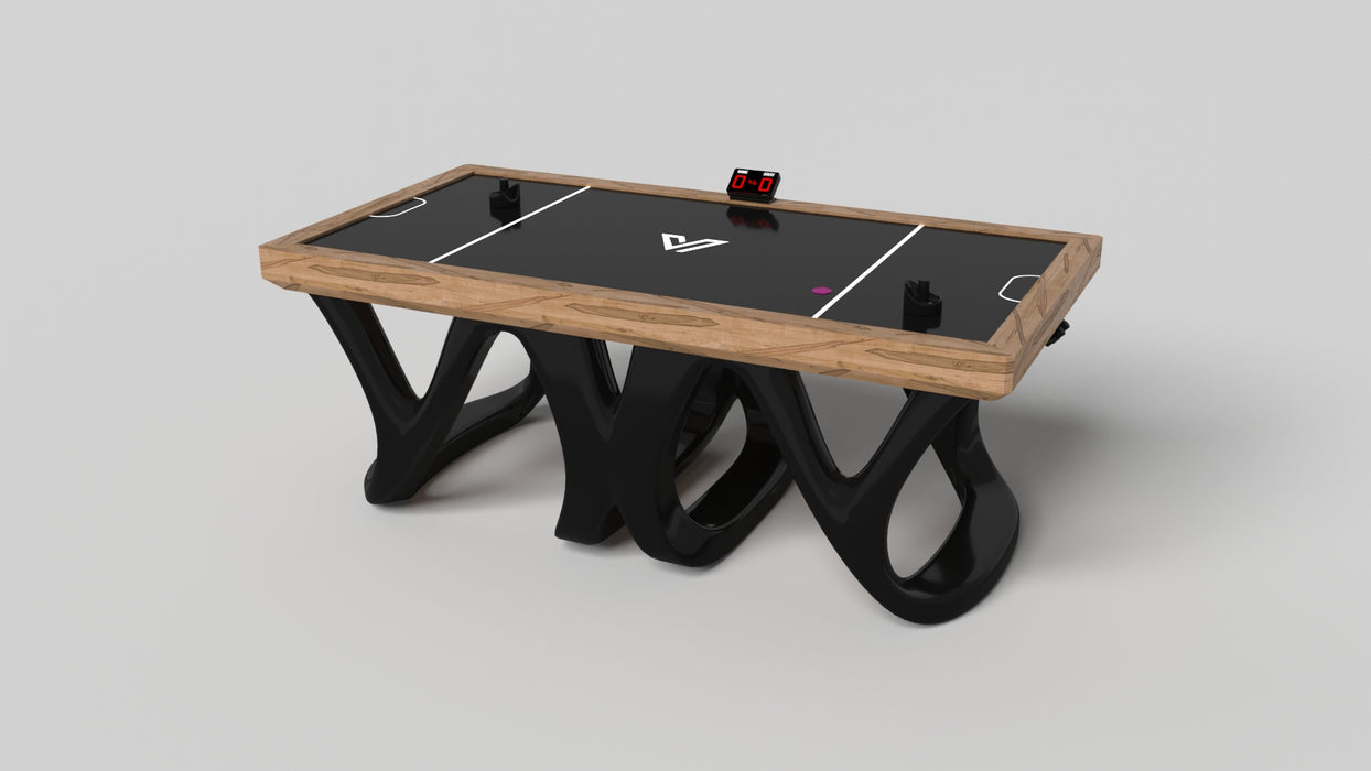 Design Airhockey-Tisch aus massivem Holz