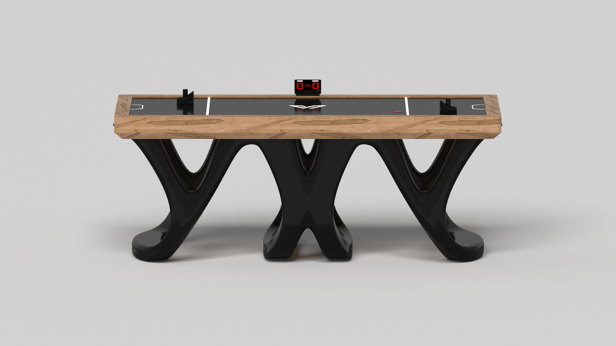 Design Airhockey-Tisch aus massivem Holz