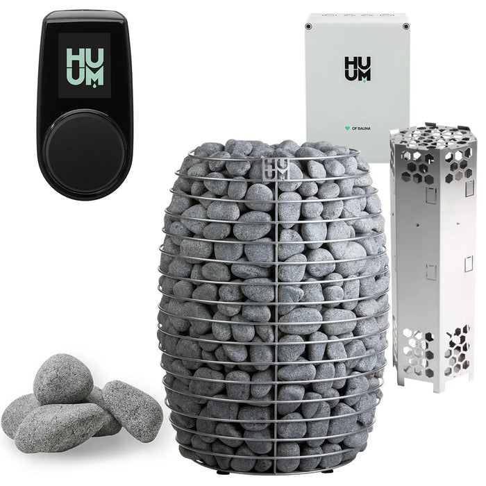 HUUM HIVE 12 / 15 / 18 kW Saunaofen-Komplettset – inkl. UKU WiFi Steuerung & Saunasteinen