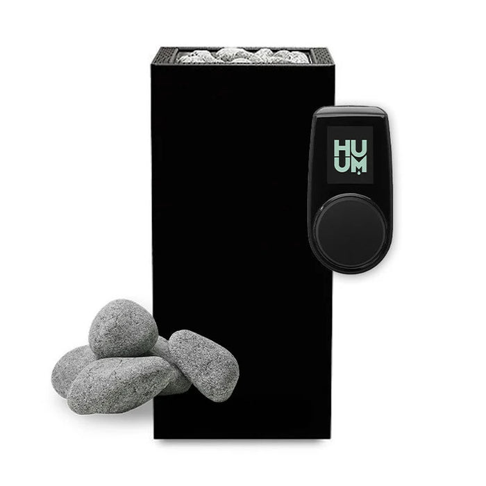 HUUM CORE Black Saunaofen-Komplettset 6/9/10,5 kW – inkl. UKU WiFi Steuerung & Saunasteinen