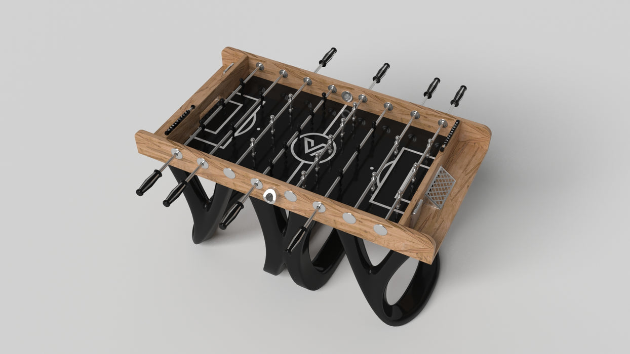 Design Kickertisch mit massivem Holz