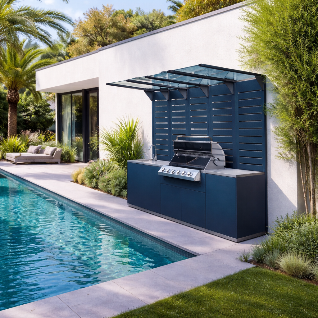 OKG classic roof one – Outdoor-Küche mit Überdachung im Garten