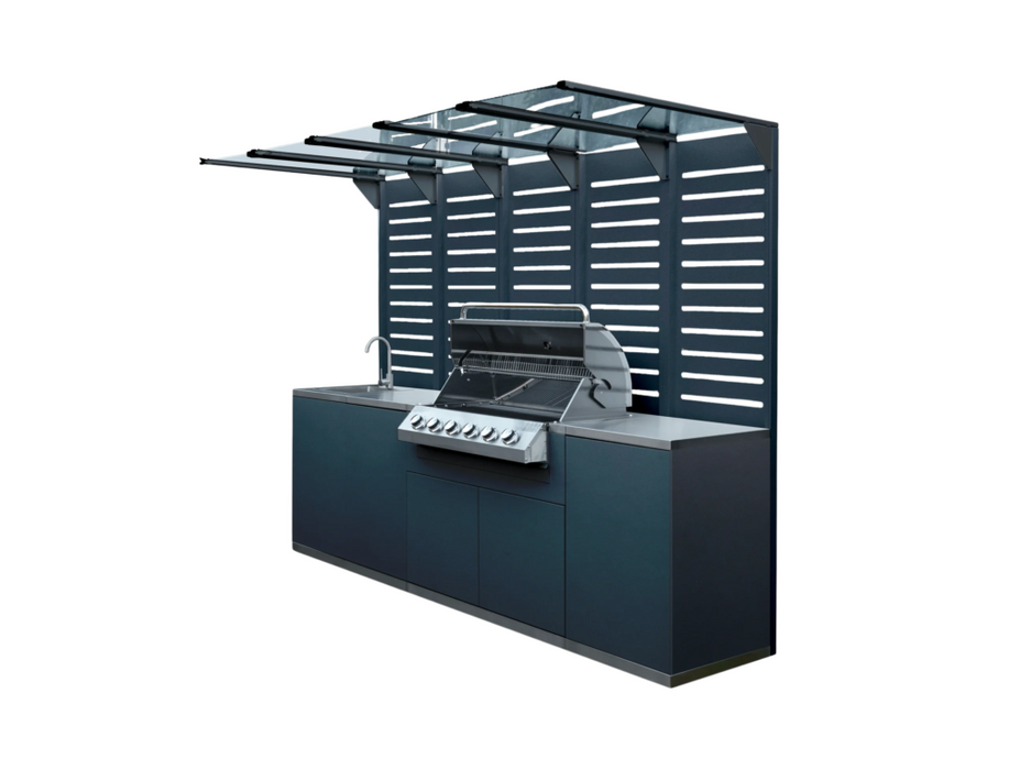 OKG® classic roof one - Outdoor-Küche mit Überdachung, Grill & Spüle inkl.