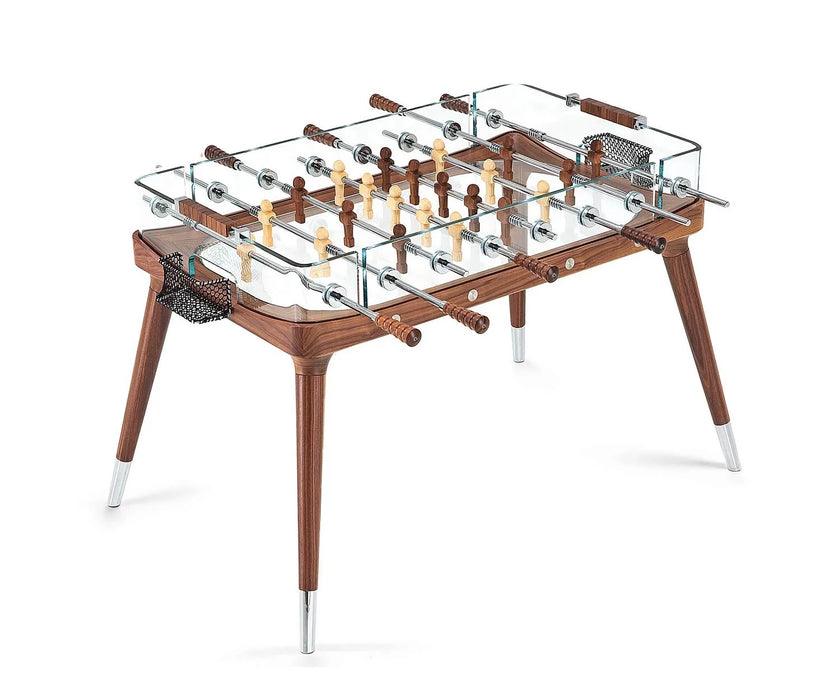 Teckell 90 Minuto Classic Design Tischkicker aus Glas & Holz